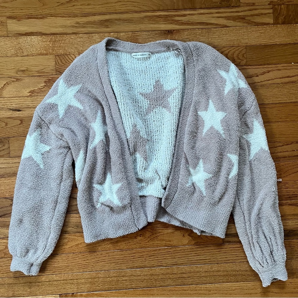 Fuzzy Star Cardigan